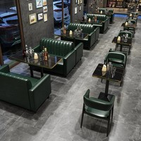 Fabrik-Großhandel Restaurant-Möbel Leder-Sitzgruppen Sofas Stühle Fast-Food-Restaurant Café Metallrahmen Tischsets