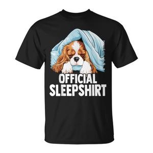 Cavalier King Charles Spaniel T-shirt de nuit officiel pour adulte unisexe noir - Product Image 1