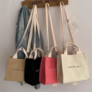 Hot Bán Hàn Quốc Phong Cách Crossbody Nhỏ Túi Vải Chất Lượng Cao Sinh Thái Thân Thiện Với Canvas Tote Túi