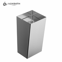 Modernes Aufsatzwaschbecken für Badezimmer, Rechteckiges Standbecken aus SUS304 Edelstahl, OEM-Design