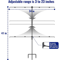 Support de cible en papier réglable robuste LIETU LT-A087 avec 8 pinces, revêtement en poudre, pour la pratique du tir