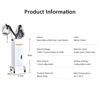 Nano Micro-brumisateur à Ozone pour Cheveux, Vaporisateur Professionnel sur Pied pour Salon de Coiffure, Soin Capillaire à l'Huile, Machine de Traitement Capillaire Spa avec Tiroir