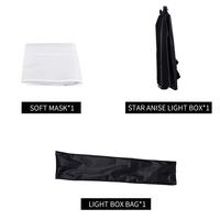 Studio photo, boîte à lumière octogonale de 70 cm avec support d'éclairage, kit d'éclairage flash