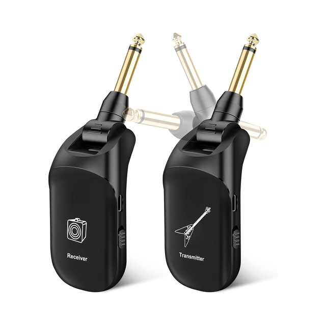 Upgraded Wireless Guitar System UHF Audio Wireless Guitar Transmitter Receiver for Electric Guitar Bass