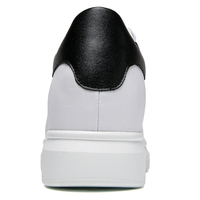 Nouvelles baskets rehaussantes pour femme en cuir véritable de vachette, petite taille 34-43, couleur blanc pur, hauteur accrue de 6 cm, vente chaude USA