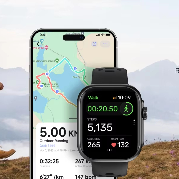 Heart Rate Monitoring Watch Real-Time Tracking with Alerts, Calorie Counter, Step Distance Tracker, Workout Companion Smartwatch