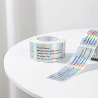 Autocollants personnalisés à code-barres imprimés UV, holographiques irisés, durables, résistants à l'eau et à la chaleur, pour la fabrication de bougies