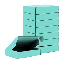 Boîtes d'expédition en carton ondulé vert clair recyclables pour petits colis, emballages cadeaux, dossiers carrés, gaufrage, réutilisables pour entreprises