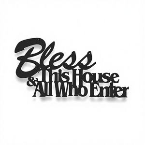 Letrero Decorativo <span class=keywords><strong>de</strong></span> Pared con Texto Bíblico <span class=keywords><strong>de</strong></span> <span class=keywords><strong>Fe</strong></span> <span class=keywords><strong>Cristiana</strong></span>, Decoración para el Hogar, Oficina o <span class=keywords><strong>Iglesia</strong></span>, Bendición para Esta <span class=keywords><strong>Casa</strong></span>, Decoración Artesanal <span class=keywords><strong>de</strong></span> Metal - Product Image 1