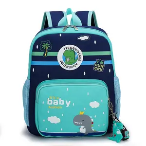 Impresión de logotipo personalizado diseño Simple de escuela bolsa de Nylon impermeable para la escuela mochila bolsa para los niños