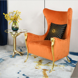 Lüks Recliner tek sandalye kanepe avrupa tarzı altın pirinç kadife kol sandalyeler High-End salon Accent sandalye klasik koltuk - Product Image 3