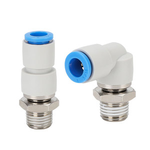 KSH8-01 High Speed Rotary Straight <b>Connector</b> M5x0.8 Pneumatic Hose <b>Quick</b> Connect 4mm 6mm 8mm 10mm 12mm - Product Image 2