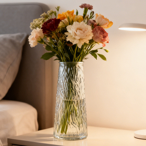 도매 모던 투명 유리 꽃병 인테리어 아트 데코 디자인 홈 웨딩 장식 유리 꽃병 - Product Image 1