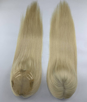 Prêt à expédier : Toupets en cheveux humains blonds, dentelle suisse, fournisseurs de toupets, cheveux vierges, blond décoloré, cuticules alignées, toupets en dentelle avec PU