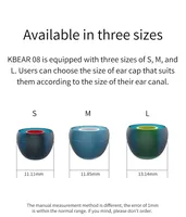 KBEAR 08 silikon Earphone pengganti silikon IEM ujung telinga dengan ukuran S M L isolasi kebisingan untuk KZ Moondrop Airpods Earbuds