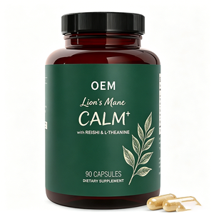 Integratore Alimentare Lion's Mane Calm <span class=keywords><strong>con</strong></span> Reishi e L-Teanina, 90 Capsule - Product Image 1