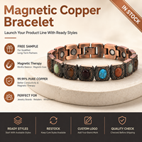 Joyería Magnética de Cobre Puro, Pulsera de Eslabones con Diseño de Escamas de Pescado y Cierre, Venta al por Mayor, Línea de Joyería de Salud Personalizada