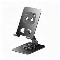 Support de téléphone et tablette portable pliable réglable en alliage d'aluminium à rotation 720° pour bureau, universel 4-12,9 pouces