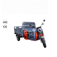 Tricycle cargo électrique 2000W à 3 roues, carrosserie ouverte, pour adultes, pneus larges, Tuk Tuk, vélo cargo électrique