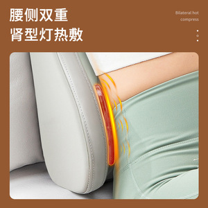 Massage Pillow Lumbar Support <b>Heated</b> Kneading Massage Cushion For Back Waist Legs Home Use <b>USB</b> Rechargeable - Product Image 5