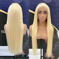 Perruque Lace Frontale HD sans colle 13x6 de 40 pouces, cheveux humains vierges bruts 613, couleur blonde, origine Inde et Cambodge, pour femmes