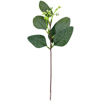 Künstlicher Eukalyptus-Blattstiel mit Samenknospen, Künstliche Grünpflanzen-Zweige für Oster- und Hochzeitsdekoration, Blumenwand-Deko, Langlebig