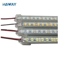 Personnalisé Super Luminosité 5630/5730 W/WW/R/B 168leds/m Double Rangée LED Barre Rigide Bandes 18W avec Maison en Aluminium en Forme de U