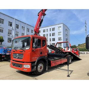 Camion grue de dépannage d'origine Dongfeng D9, grue à flèche pliante à 4 sections de 8 tonnes, dépanneuse à plateau avec fonction de levage - Product Image 2