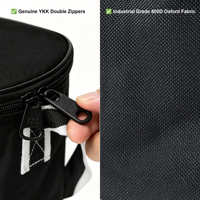 Sac à pucks de hockey PUCKPROS de haute qualité, capacité de 50 pucks de hockey sur glace, durable, imperméable, fermeture éclair cylindrique, 10,2x8,7, sac de hockey