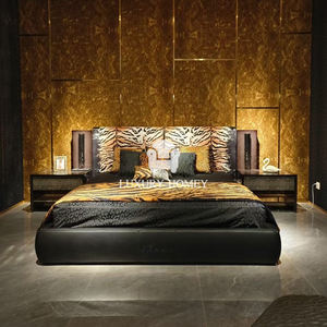 Luxury Homey Italian High-end Luxury Leopard Print Double <strong>Bed</strong>, Stylish Modern Bedroom Set Furniture, Extra-large Bedroom Set - Product Image 2