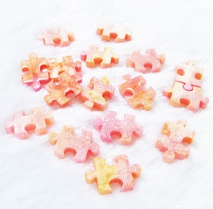 8.5x13.5mm màu hồng "Câu Đố" nhựa hạt keo trên ngón tay móng tay và flatback đục hạt keo trên Stud bông tai như trang trí nóng bán - Product Image 4