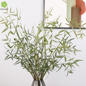 เฟิร์นประดิษฐ์ Qihao พร้อมใบติดกัน สมจริงสูง ตกแต่งบ้านในร่ม พลาสติกสีเขียว - Product Image 1