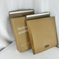 Enveloppe plate personnalisée recyclée imperméable et durable extensible enveloppe kraft gousset en papier sac d'expédition pour chaussures de courrier