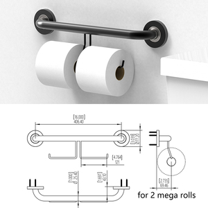 Barre d'assistance de salle de bain antidérapante de qualité médicale avec double rangement <span class=keywords><strong>Mega</strong></span> Roll et montage sur goujon - Product Image 3