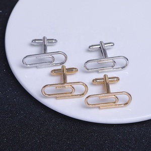 Meilleure qualité or argent patron <span class=keywords><strong>Assistant</strong></span> directeur paire boutons <span class=keywords><strong>de</strong></span> manchette chemises <span class=keywords><strong>de</strong></span> bureau hommes boutons <span class=keywords><strong>de</strong></span> manchette affaires trombone boutons <span class=keywords><strong>de</strong></span> manchette - Product Image 3