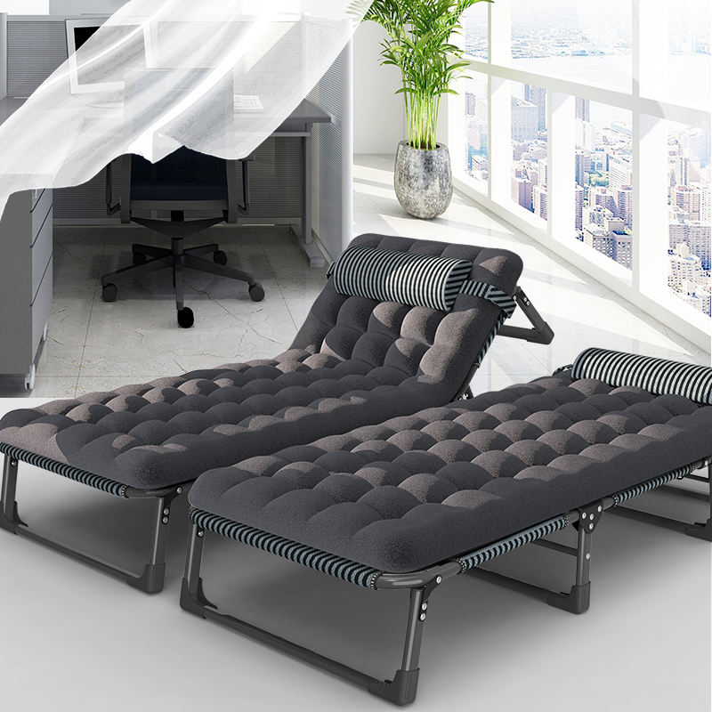 Struttura Nera + Tessuto a Righe per Letto + Materasso Nero