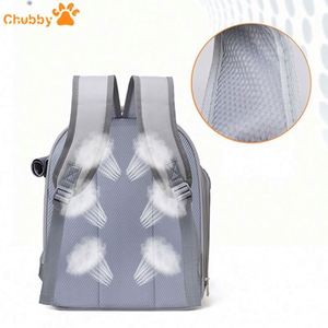 Mochila transportadora de mascotas de gran espacio, transpirable, con apertura lateral, doble correa para el hombro, portátil, para viajes con gatos, directamente del fabricante. - Product Image 4