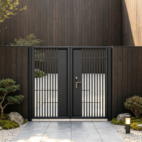 Système de portail coulissant automatique moderne CY, design en aluminium durable et écologique, pour villa, maison, jardin, modèle CY8011, garantie 5 ans