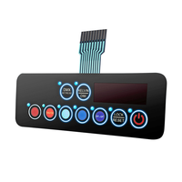 Profesional OEM diseño personalizado Flexible impermeable interruptor de membrana de alta calidad teclas matriz en relieve botones teclado numérico