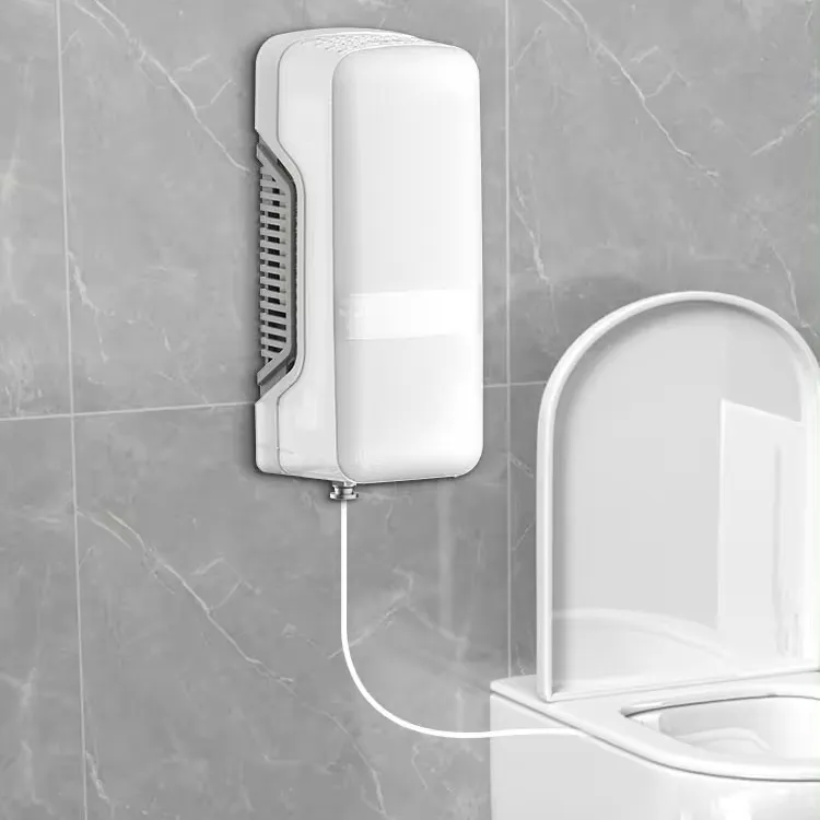 बैटरी मुक्त वॉल माउंटेड इंस्टेंट स्नैप-इन डिज़ाइन सीई टॉयलेट ड्रेन बाथरूम थोक विक्रेताओं के साथ सरल यूरिनल सैनिटाइज़र डिस्पेंसर