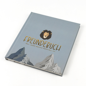 Libro <span class=keywords><strong>de</strong></span> Amistad para Niños con Diseño <span class=keywords><strong>de</strong></span> León, Tapa Dura Laminada y Cosida, Papel Artístico, Versículos Bíblicos Impresos con Lámina Dorada, Inspirador - Product Image 2