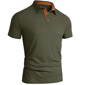 26 Camisas de Verano para Hombre, Estilo Europeo y Americano, de Manga Corta, con Cuello, Bloques de Color y Botones, para Comercio Electrónico Transfronterizo - Product Image 2