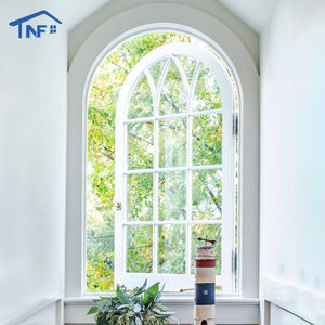 Fenêtre cintrée à double vitrage en aluminium avec grilles - Product Image 3