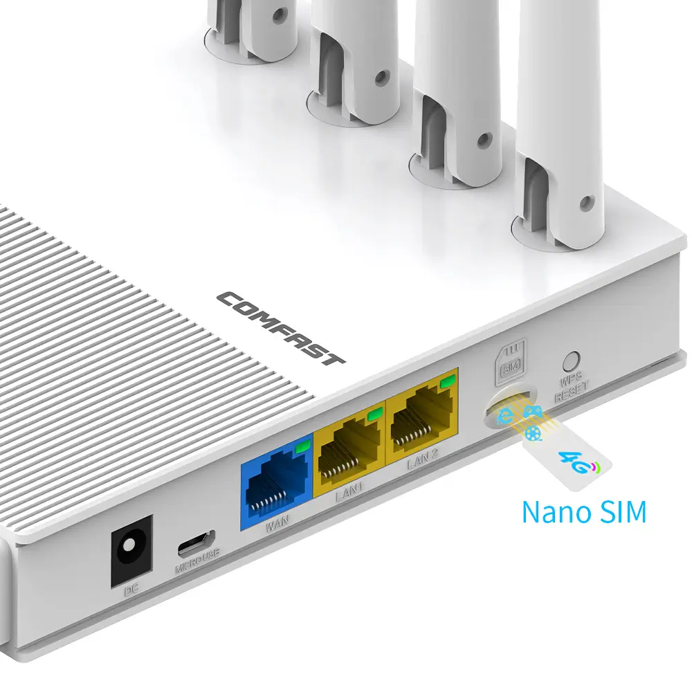 Comfast-Router Hotspot Seluler Lte Nirkabel, Wifi, 4G, Kartu Sim