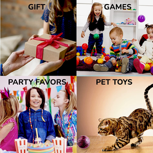 ลูกบอลเด้งดึ๋งสีรุ้งสองสี ขนาด 32 มม. เด้งสูงพิเศษ ของชำร่วยงานวันเกิดสำหรับเด็ก - Product Image 6