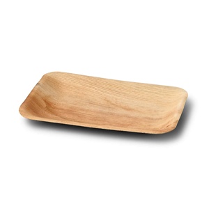 Bandejas rectangulares planas de hoja de palma de 25x15 cm para sándwiches, ideales para cafeterías y panaderías en el día a día. - Product Image 4