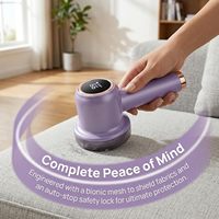 Removedor de Pelusas USB para Ropa y Sofás, Afeitadora Eléctrica de Tela con 6 Cuchillas, Luz LED y 3 Velocidades