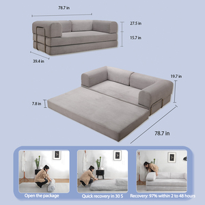 Sofá Teddy Compacto, Sofá-Cama Sem Estrutura, Embalado a Vácuo, Couch Comprimido Envasado a Vácuo da <span class=keywords><strong>China</strong></span> - Product Image 4