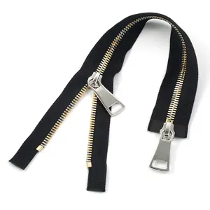 Vente en gros d'usine de haute qualité 8 #   <span class=keywords><strong>Fermeture</strong></span> éclair métallique en rouleau N5, <span class=keywords><strong>fermeture</strong></span> éclair métallique <span class=keywords><strong>double</strong></span> <span class=keywords><strong>face</strong></span>, <span class=keywords><strong>fermeture</strong></span> éclair métallique bidirectionnelle - Product Image 1