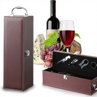 Boîtes cadeaux en cuir pour bouteilles de vin, pour mariage, anniversaire, voyage, restaurant, fête, cadeaux pour les amateurs de vin, boîte de rangement pour la maison